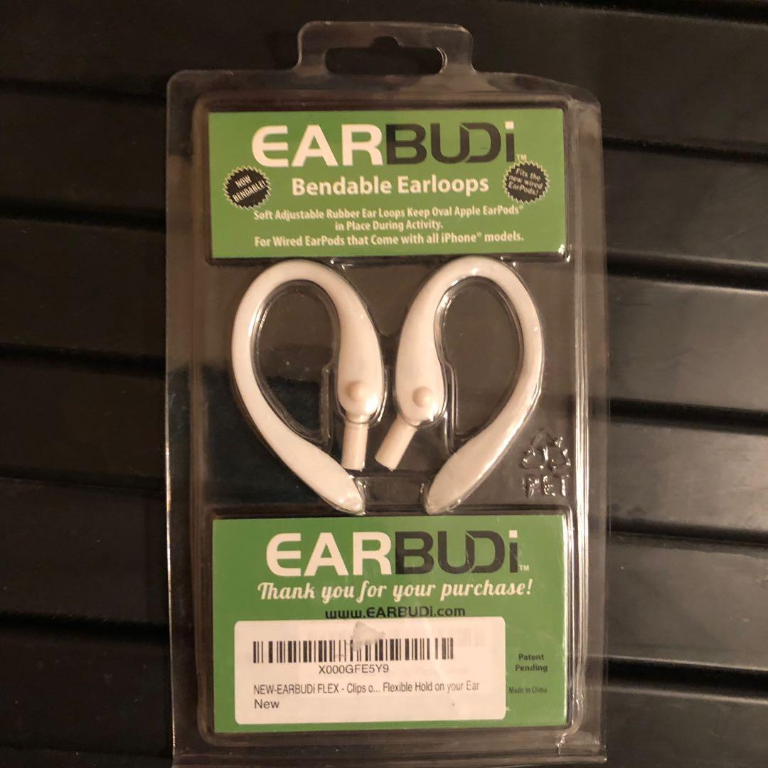 EARBUDi Ear Hooks Compatible with Apple EarPods | Adjustable Rubber Ear  Loops Compatible Apple EarPods in Place During Activity | Compatible with