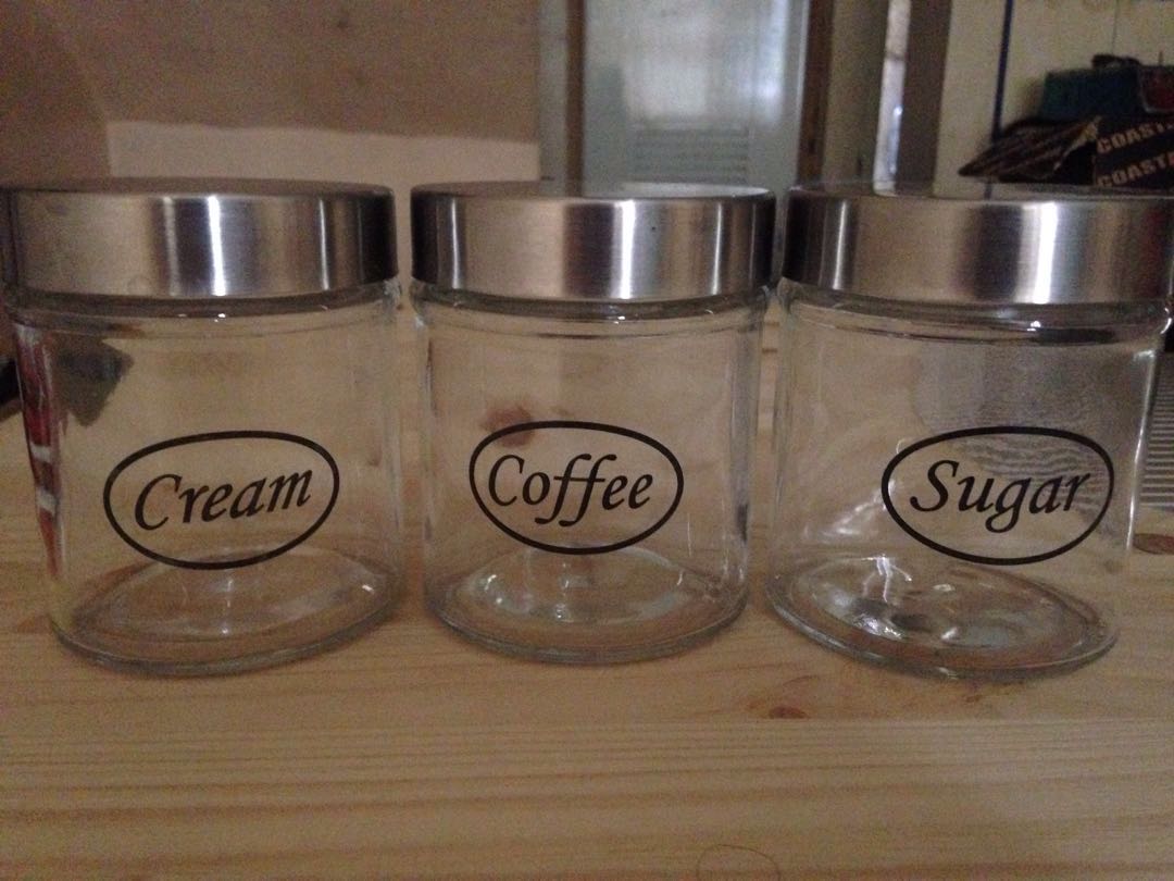 Coffee, Sugar, Cream container, Furniture & Home Living, Kitchenware