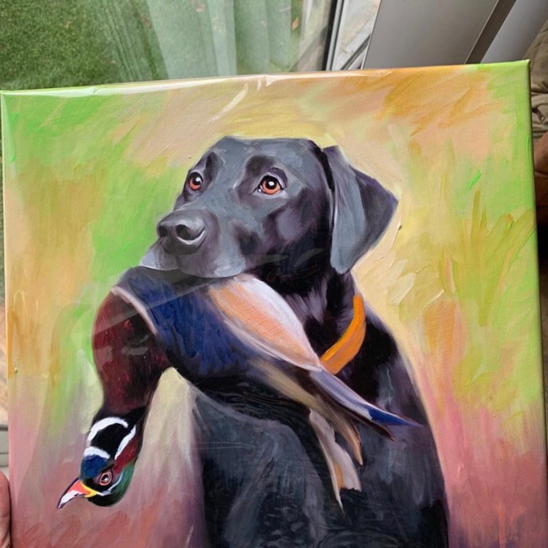 Custom Pet Portrait Acrylic Painting Of Your Cat Dog Etc On
