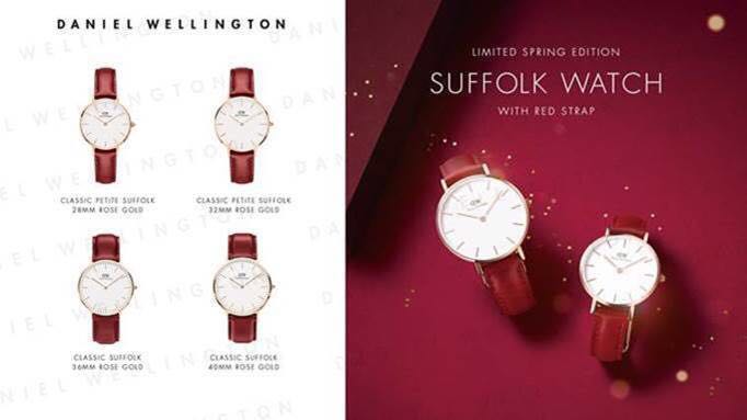 Daniel wellington red strap hot sale