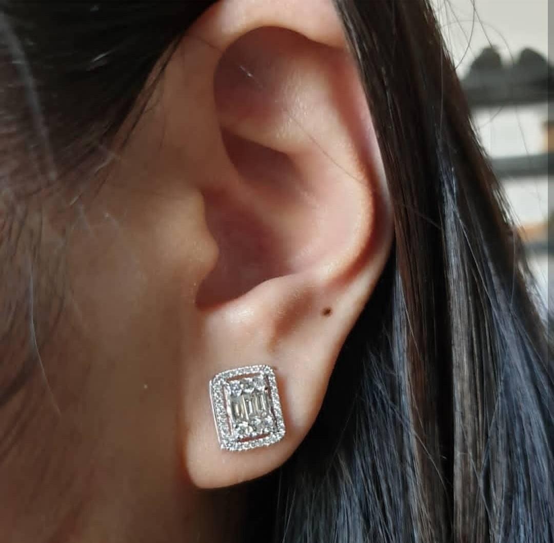 Diamond Emerald Illusion Earrings Women s Fashion Jewelry Organizers Rings on Carousell