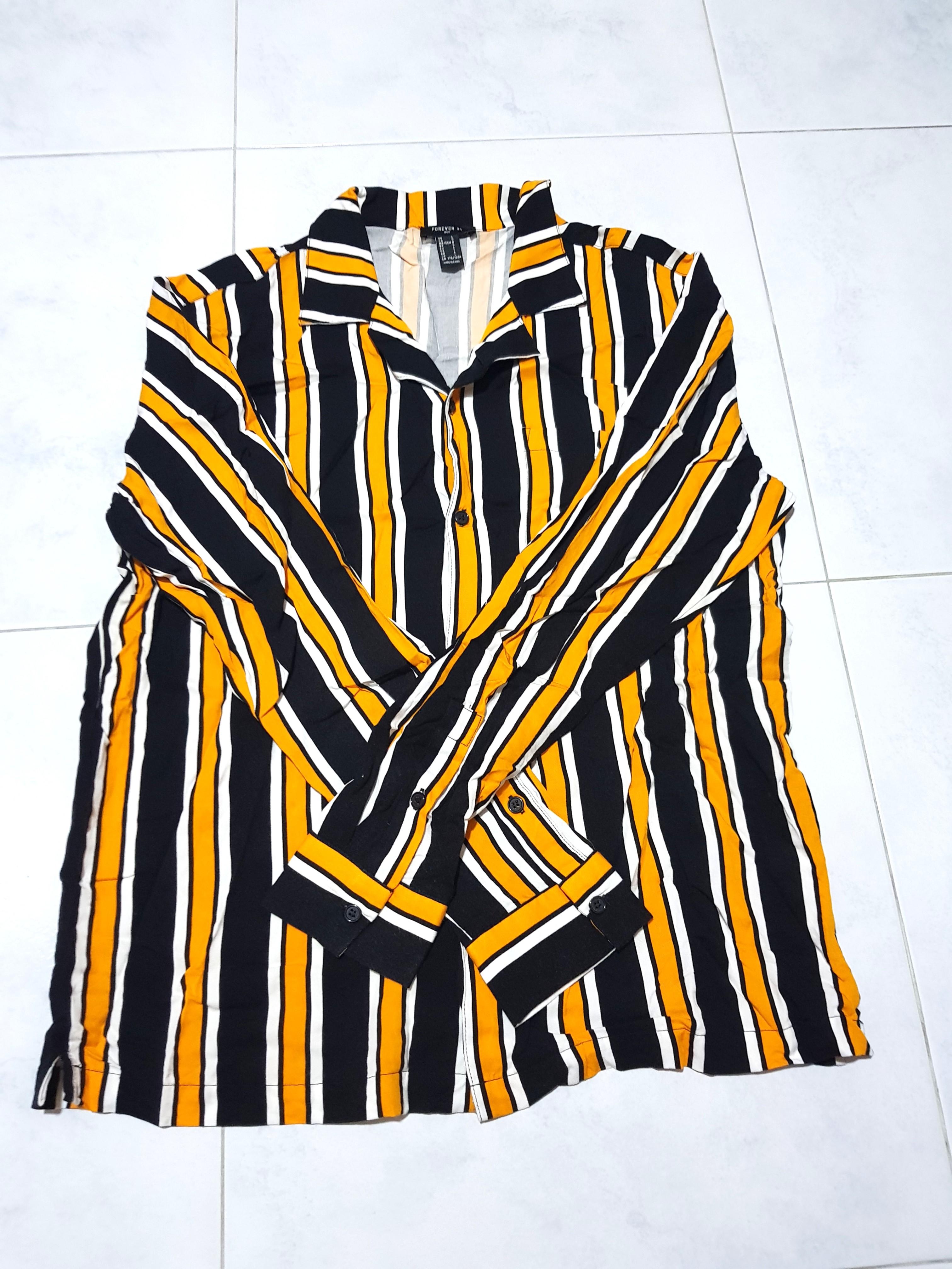 orange long sleeve shirt forever 21