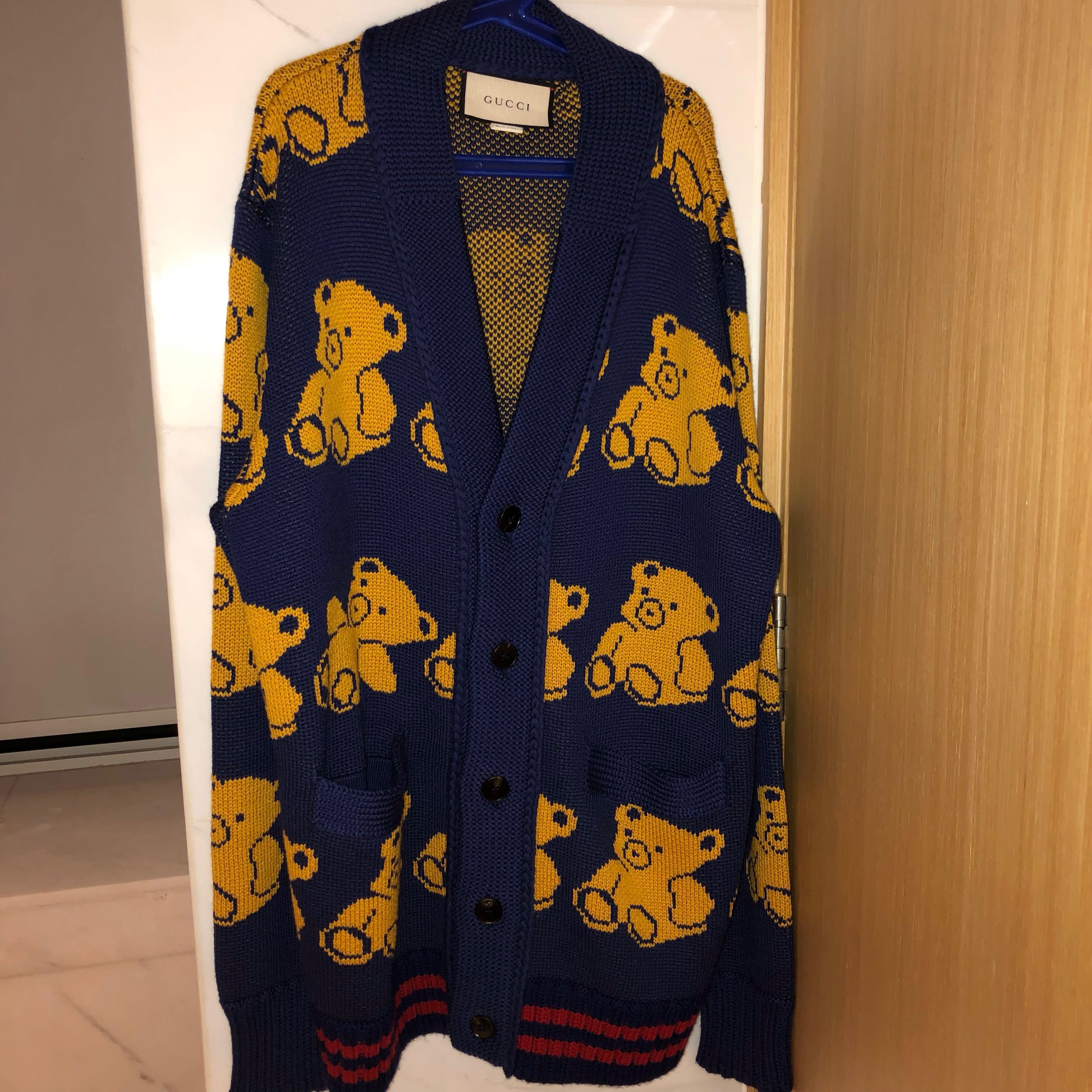 gucci wool sweater with teddy bear