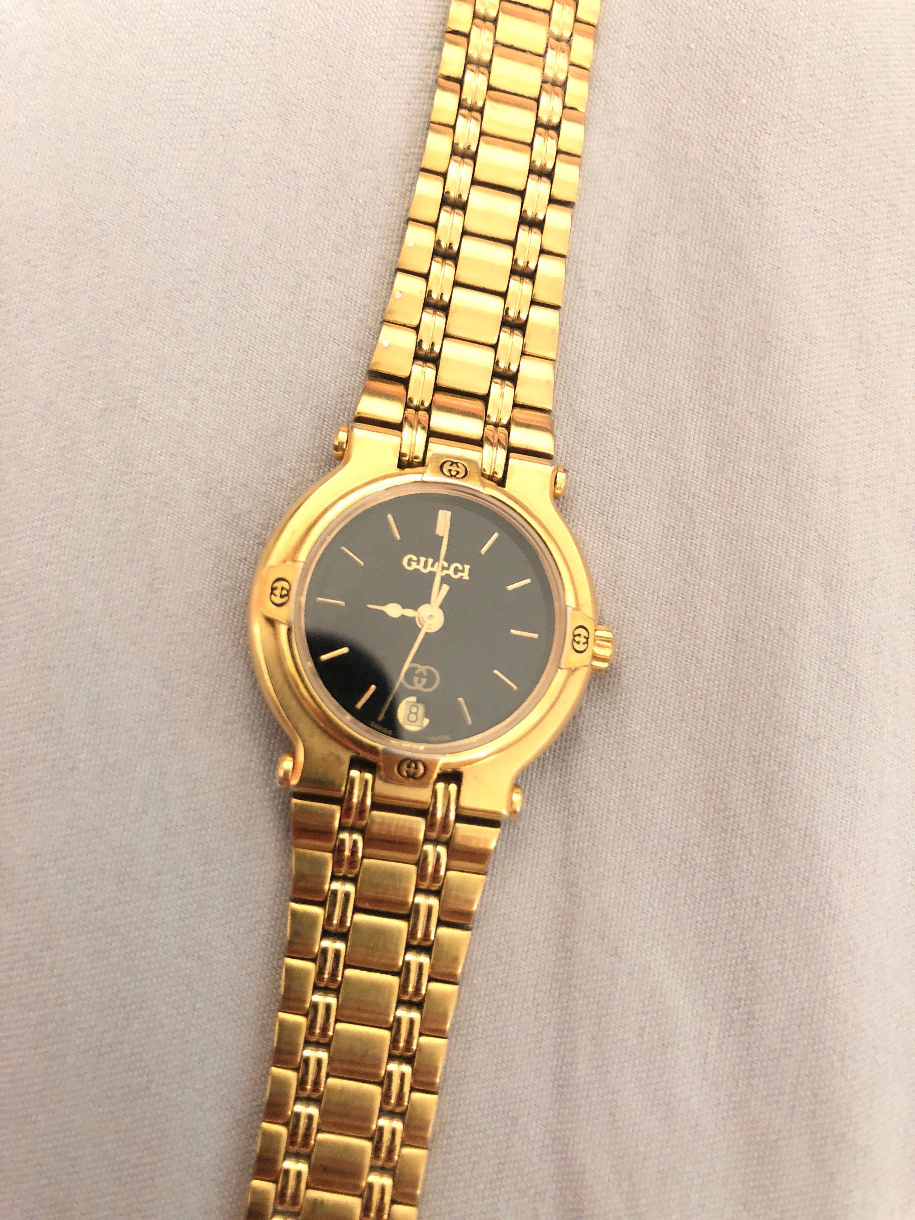 gucci watch 9200l gold