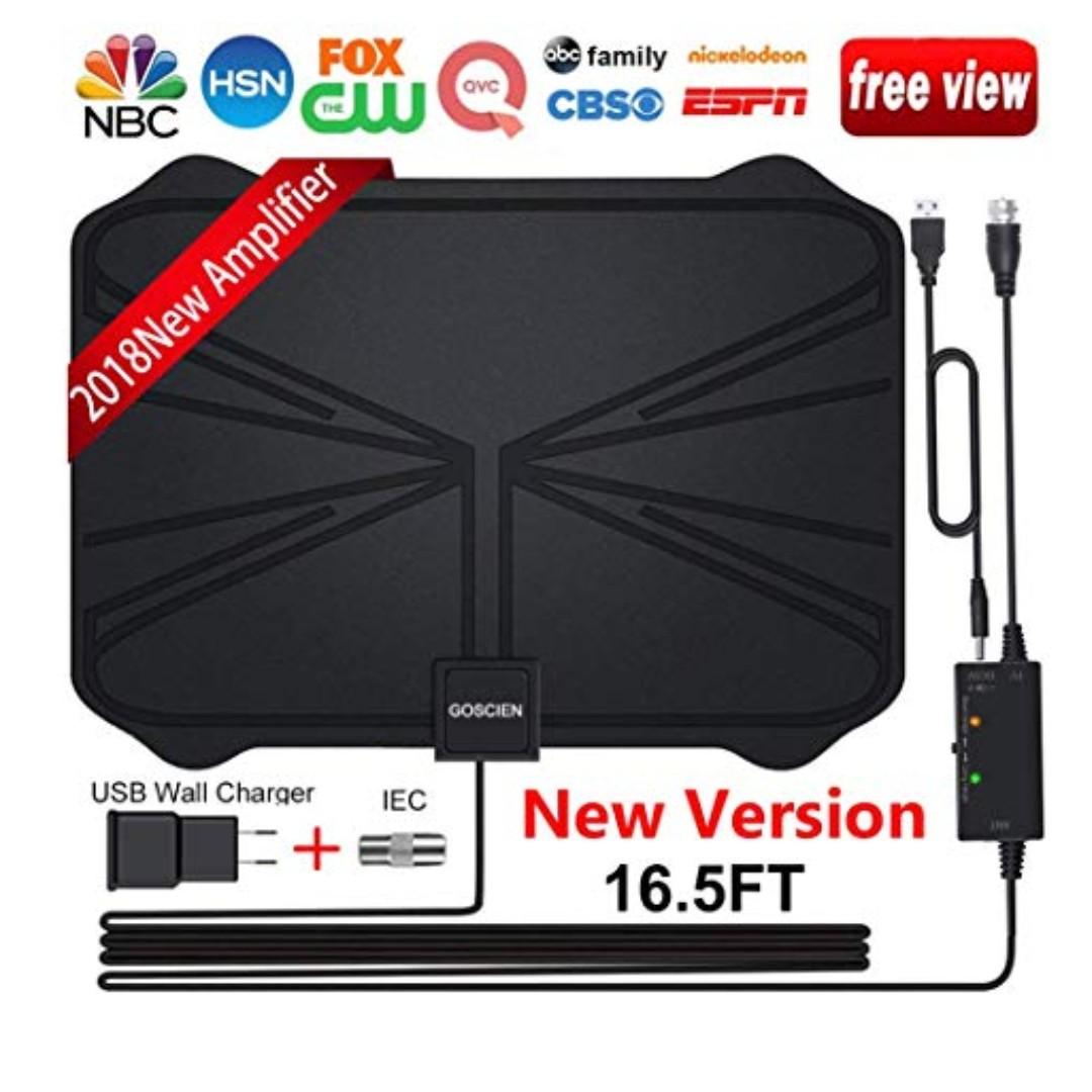 Hdtv Amplified Hd Digital Tv Antenna 65 100 Miles Range With Adjustable Amplifier Signal Booster Electronics Others On Carousell