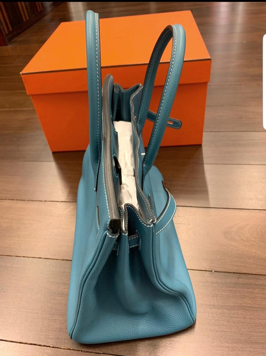 Hermes Birkin Bag 35cm Denim Blue Jean Togo PHW