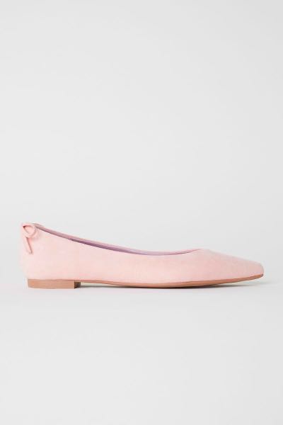 pink pointed flats