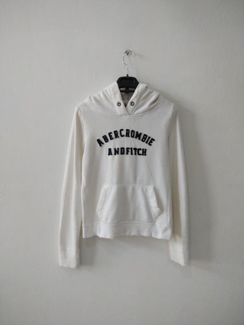 abercrombie white hoodie
