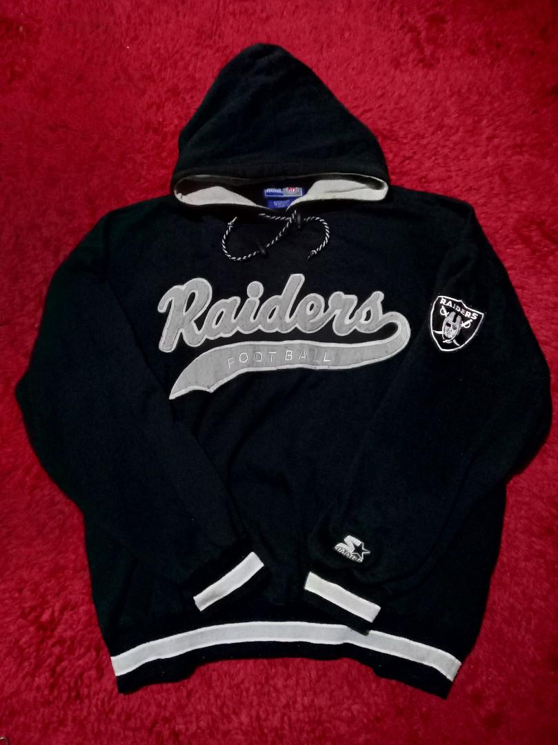 Hoodie Raiders starter, Fesyen Pria, Pakaian , Atasan di Carousell