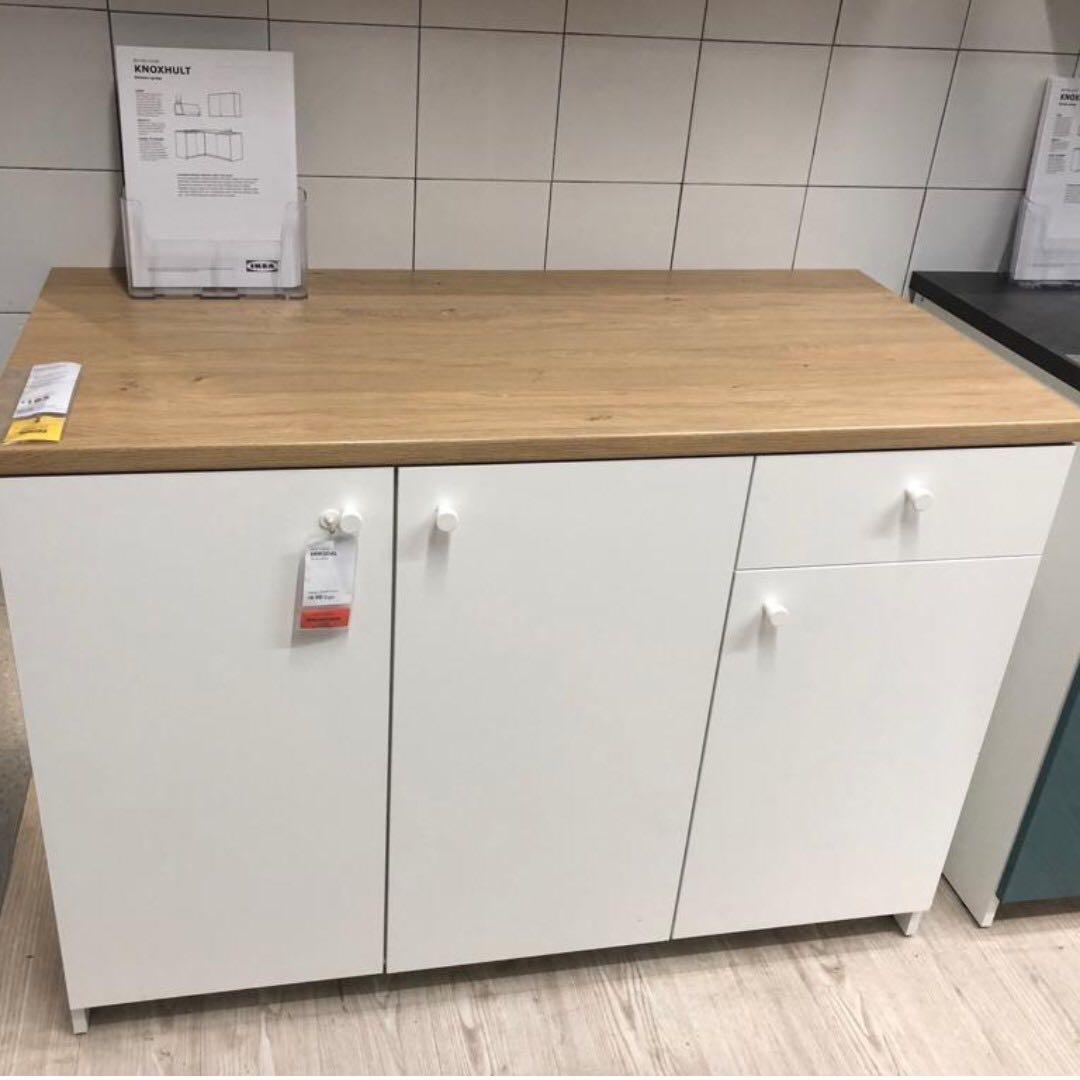 IKEA Kitchen with doors and drawer, White, KNOXHULT, Furniture