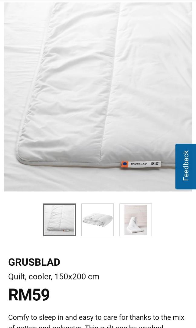IKEA Quilt GRUSBLAD, Furniture & Home Living, Bedding & Towels on Carousell