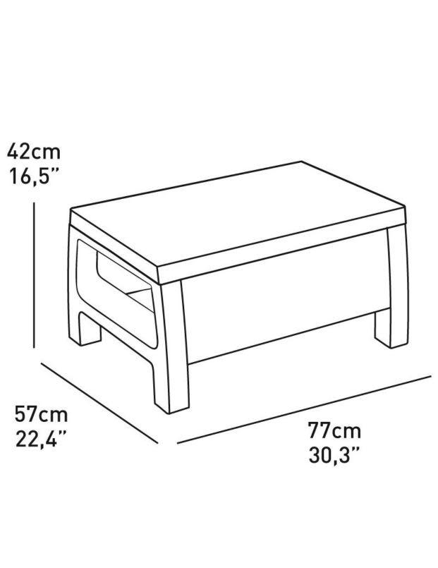 Keter Corfu Coffee Table Modern All Weather Outdoor Patio Garden Backyard Furniture Charcoal Furniture Others On Carousell