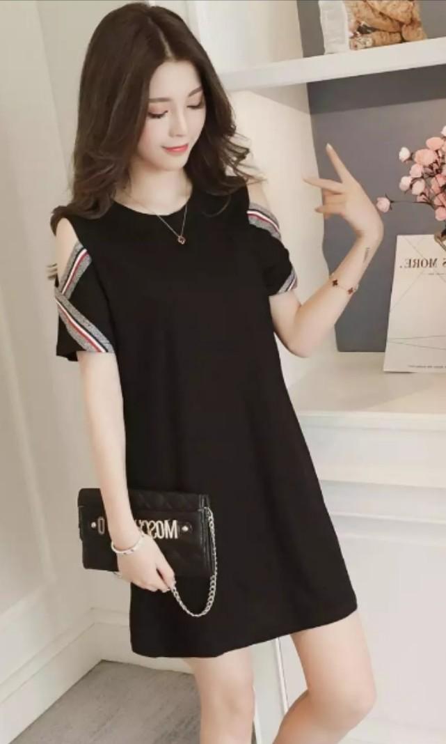korean black dress