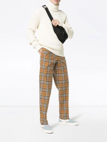 Looking for Burberry classic check trousers, Men's Fashion, Bottoms, Jeans  on Carousell