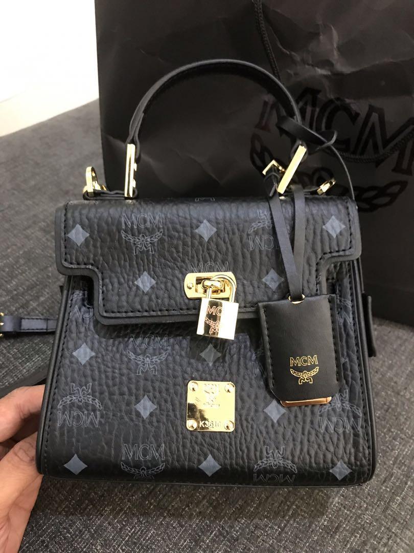 Mcm heritage visetos small satchel sale