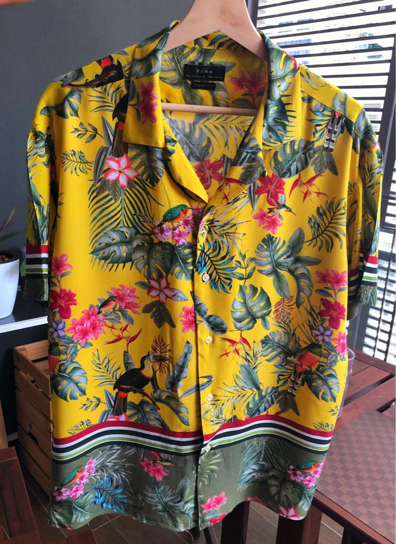 floral print shirt mens zara