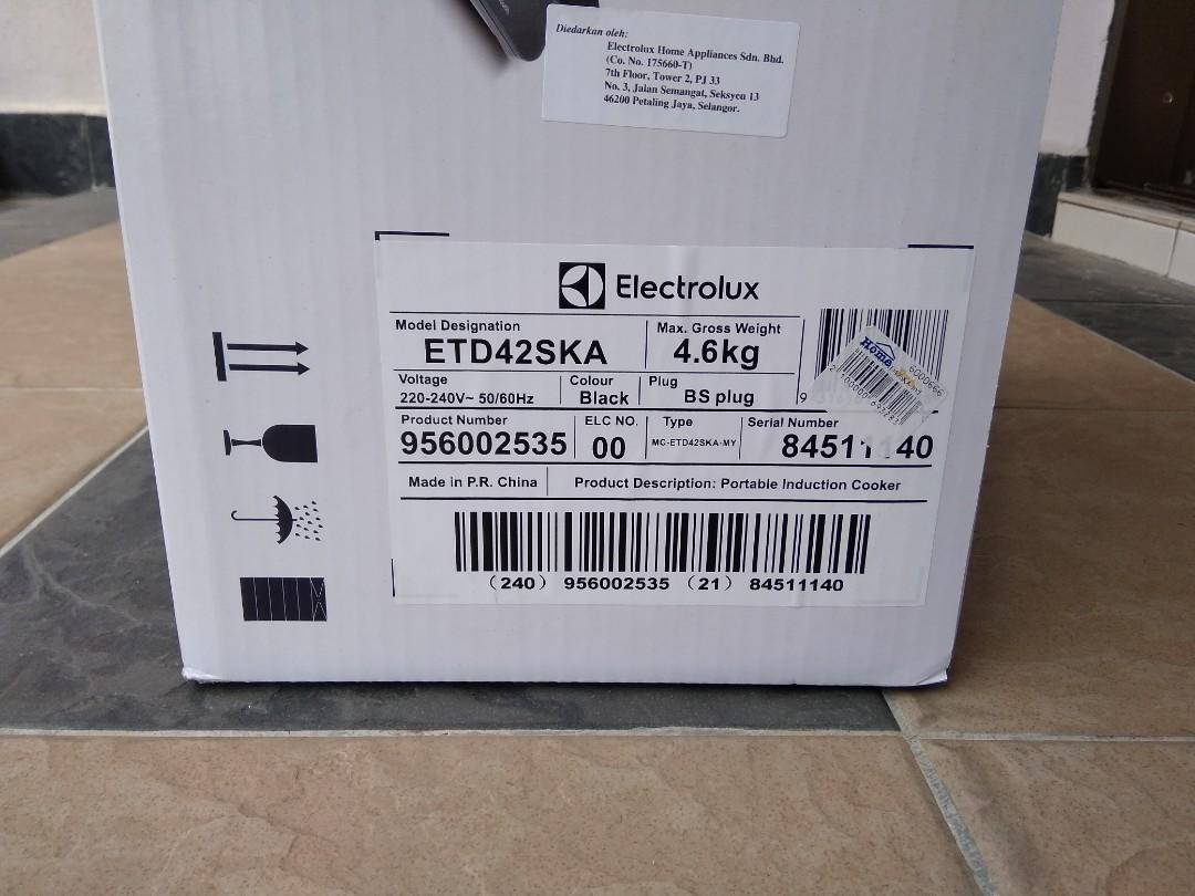 NEW Electrolux Portable Induction Cooker ETD42SKA, TV & Home Appliances