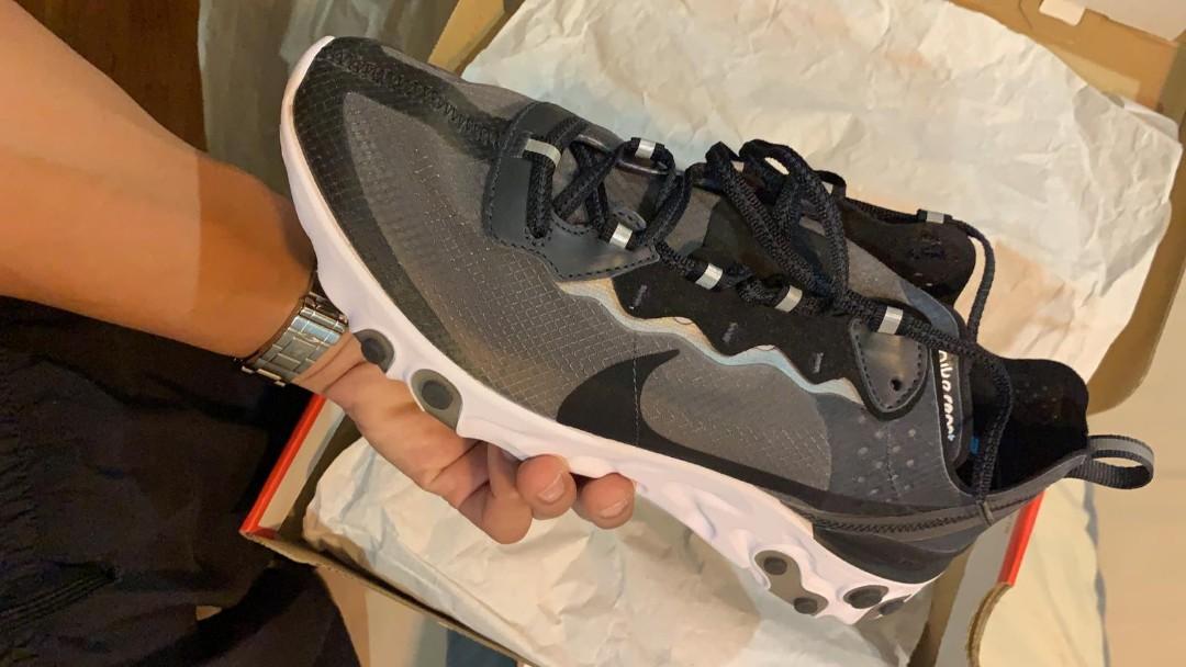 Nike react element 87 anthracite black on feet discount
