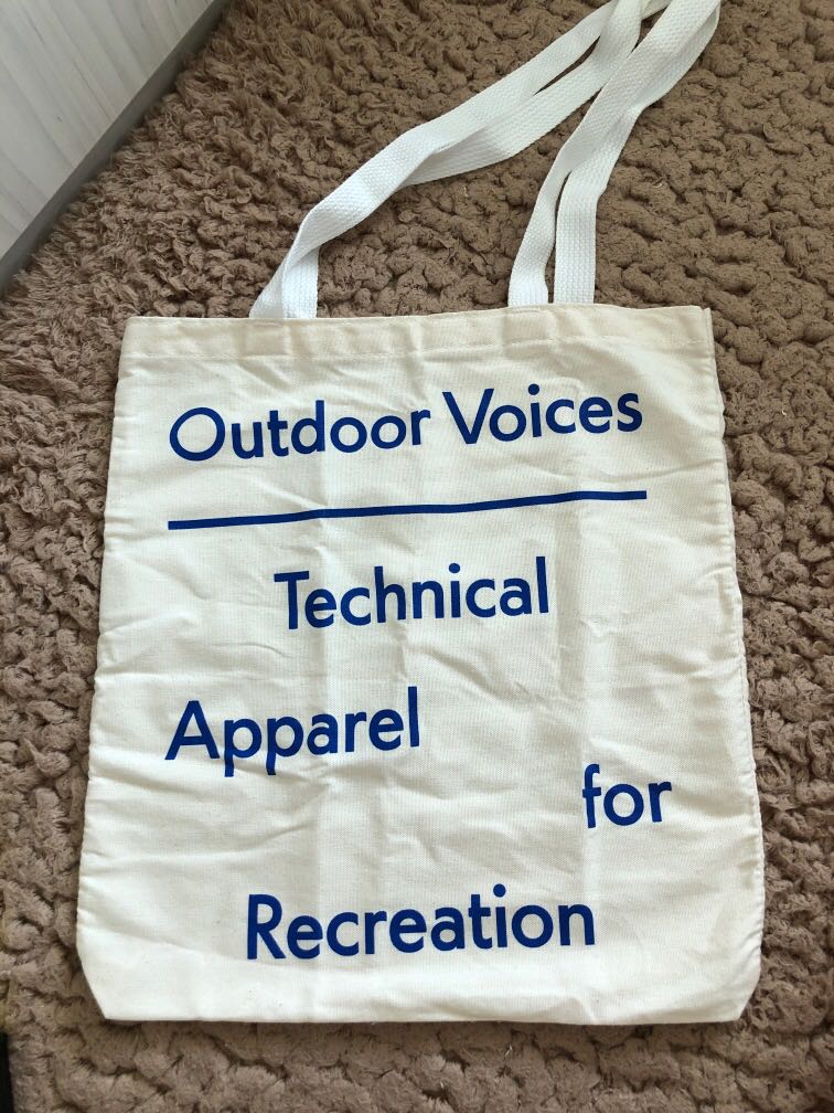 Outdoor voices Tote Bag, Women's Fashion, Bags & Wallets, Tote Bags on