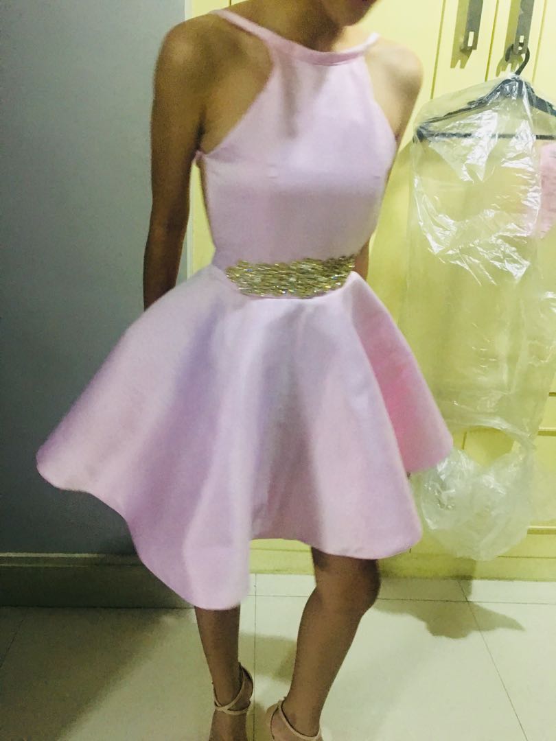 pink cocktail dress