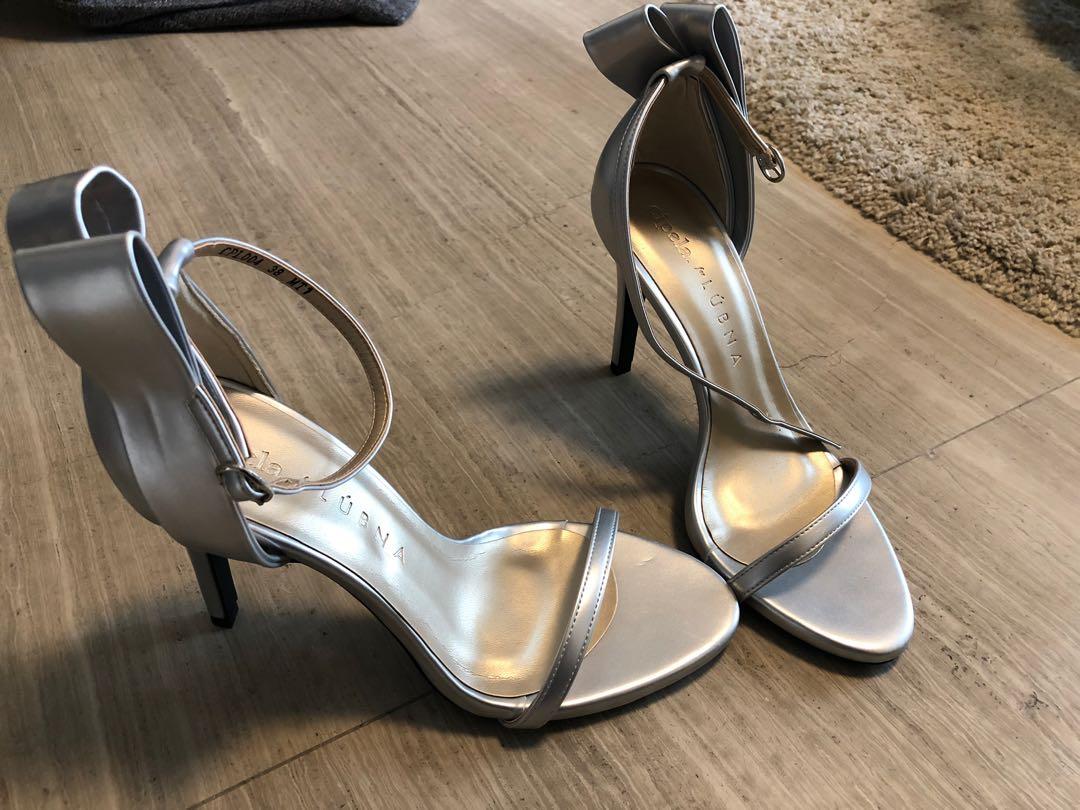 silver heels on sale