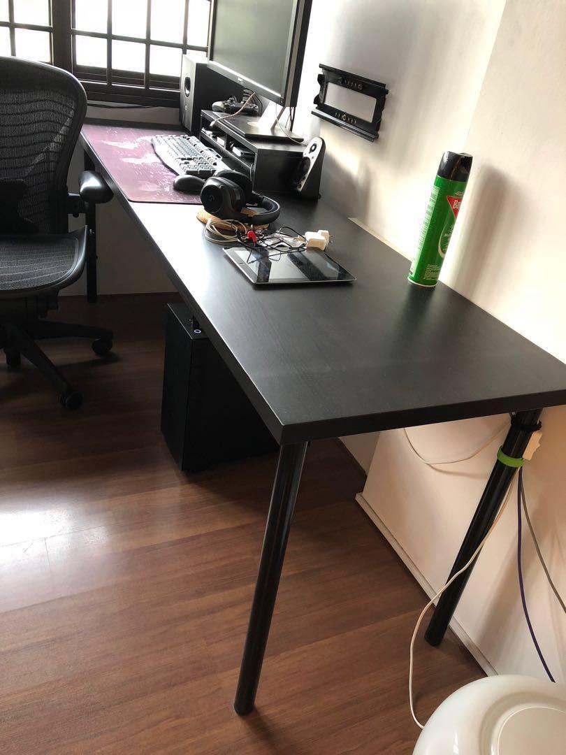 Study Table Ikea, Furniture & Home Living, Furniture, Tables & Sets on