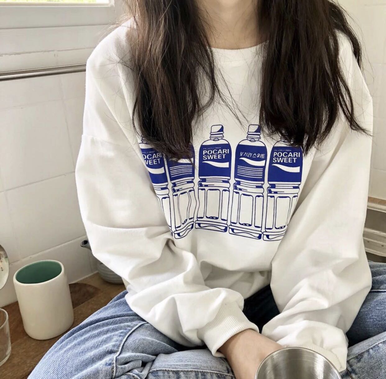 pocari sweat sweater