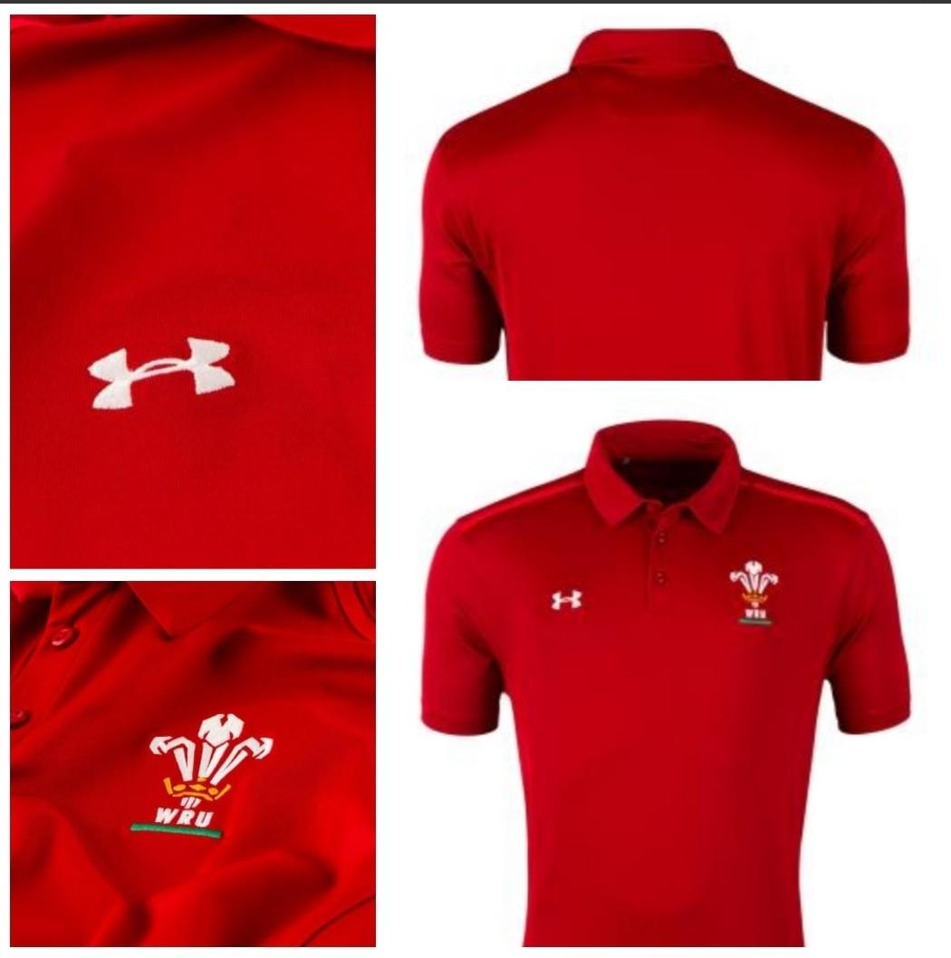 under armour red polo