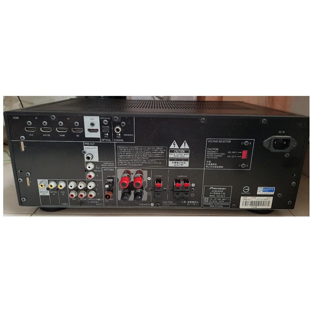 Used Pioneer VSX522K 400W 5.1 Channel AV Receiver, Audio, Soundbars