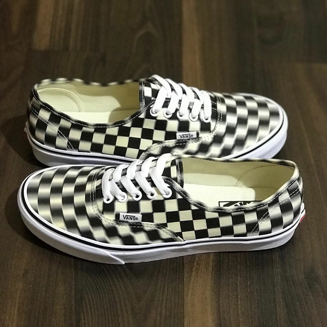 Vans authentic new arrivals checkerboard blur