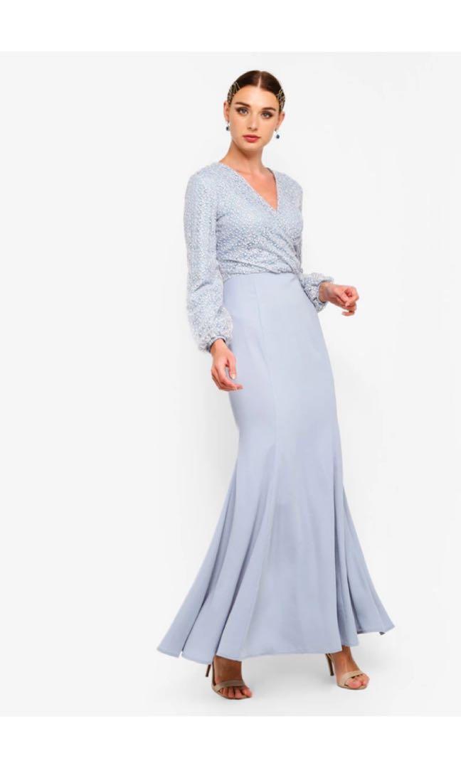zalia embroidered lace mermaid dress