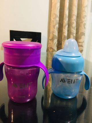 2 pcs Avent Sippy Cups