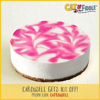 Roselle Yoghurt Cheesecake by Cat & the Fiddle - Perfect for Birthdays!