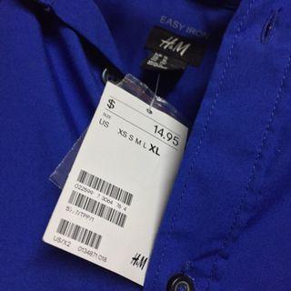 H&M Blue Long sleeves Polo