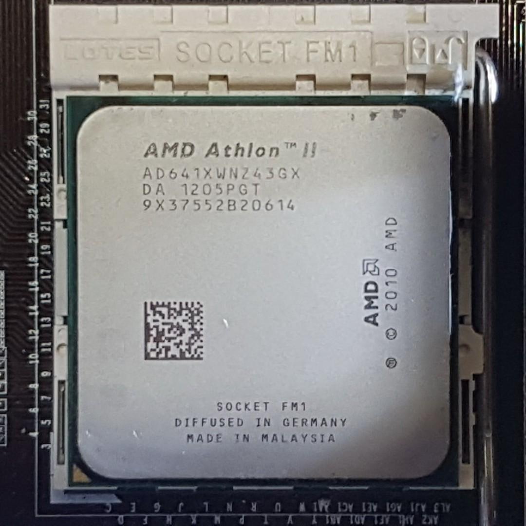 AMD Athlon II X4 641四核處理器+雙敏UA75AT EVO版(FM1)全固態主機板、整組附擋板與風扇, 電腦及科技產品 ...