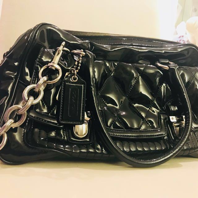 Coach patent leather purse sale