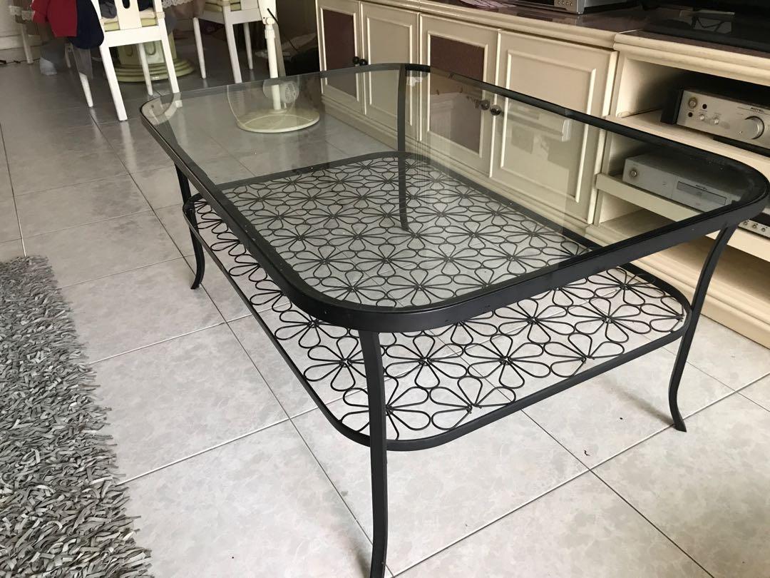 Beautiful Coffee Table Ikea Black And Glass Furniture Others On Carousell
