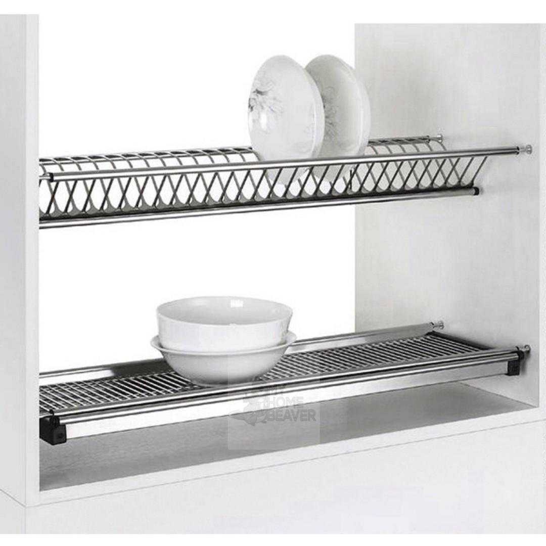 Stainless Steel 304 Kitchen Cabinet Mounted Dish Rack ...