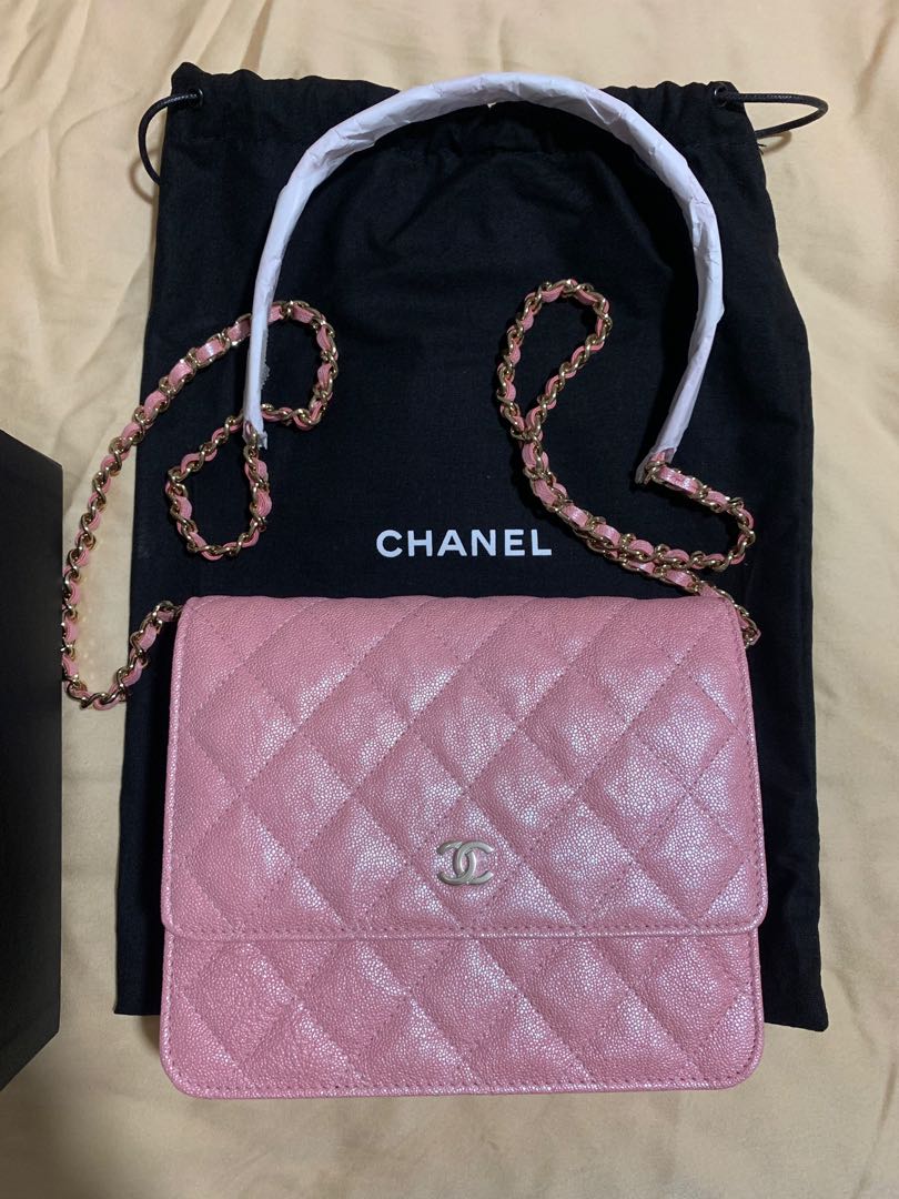 chanel square wallet on chain