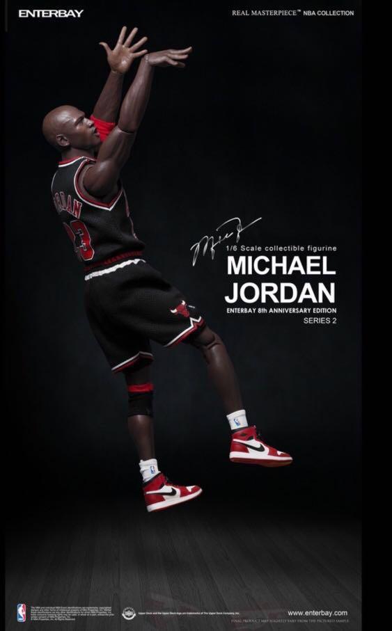 BNIB Enterbay Michael Jordan (Series 2) #23 Black Jersey (8th Anniversary  Limited Edition), Hobbies & Toys, Toys & Games on Carousell