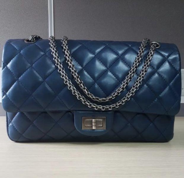 Chanel 2.55 2025 navy blue