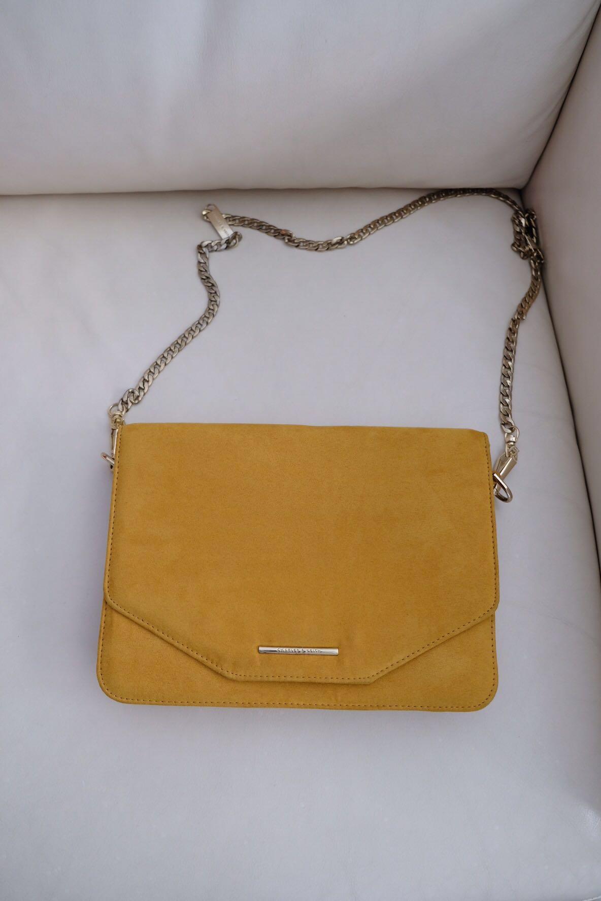 Charles Keith Yellow Sling Bag Women S Fashion Bags Wallets Sling Bags On Carousell