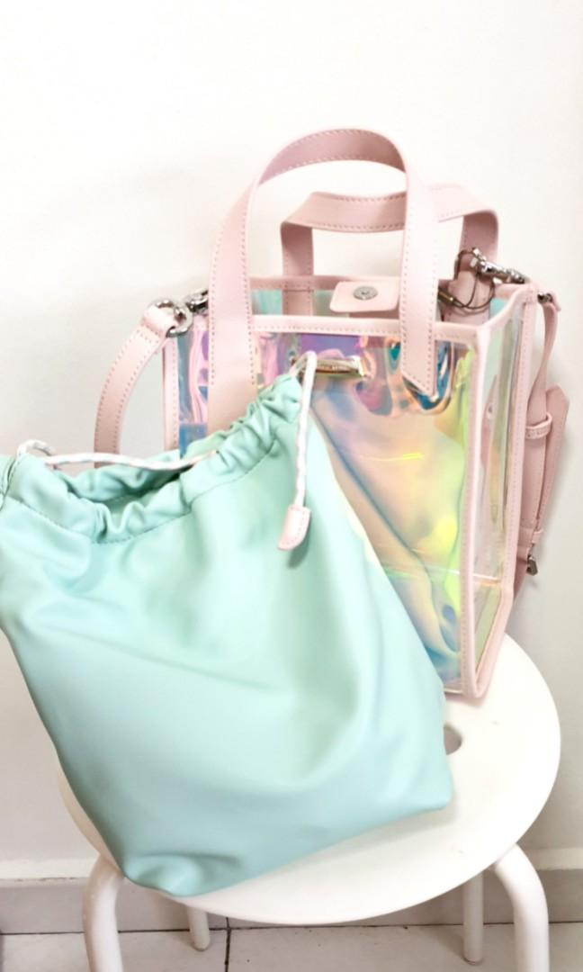 Charles and keith holographic bag shop