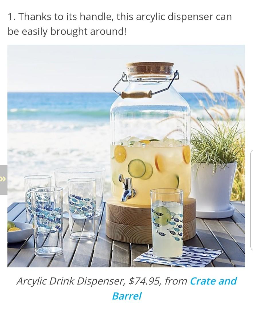 Chic Water Dispenser (Crate & Barrel), Furniture & Home Living