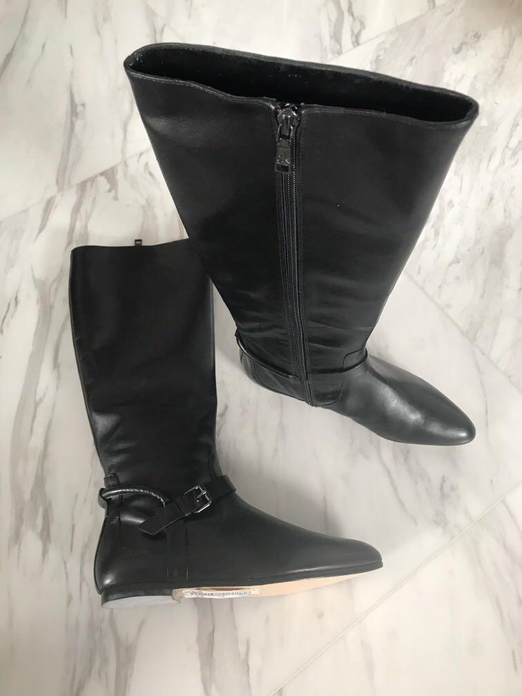 CK Calvin Klein Black Leather Boots