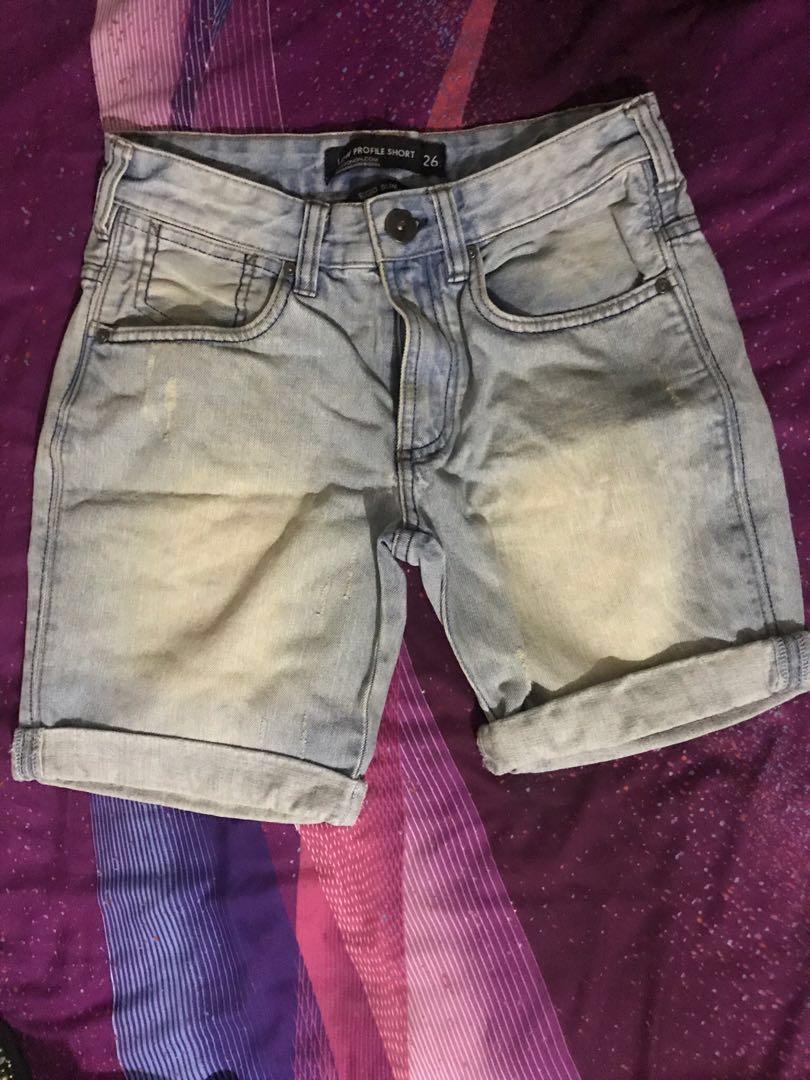 pink jean shorts mens