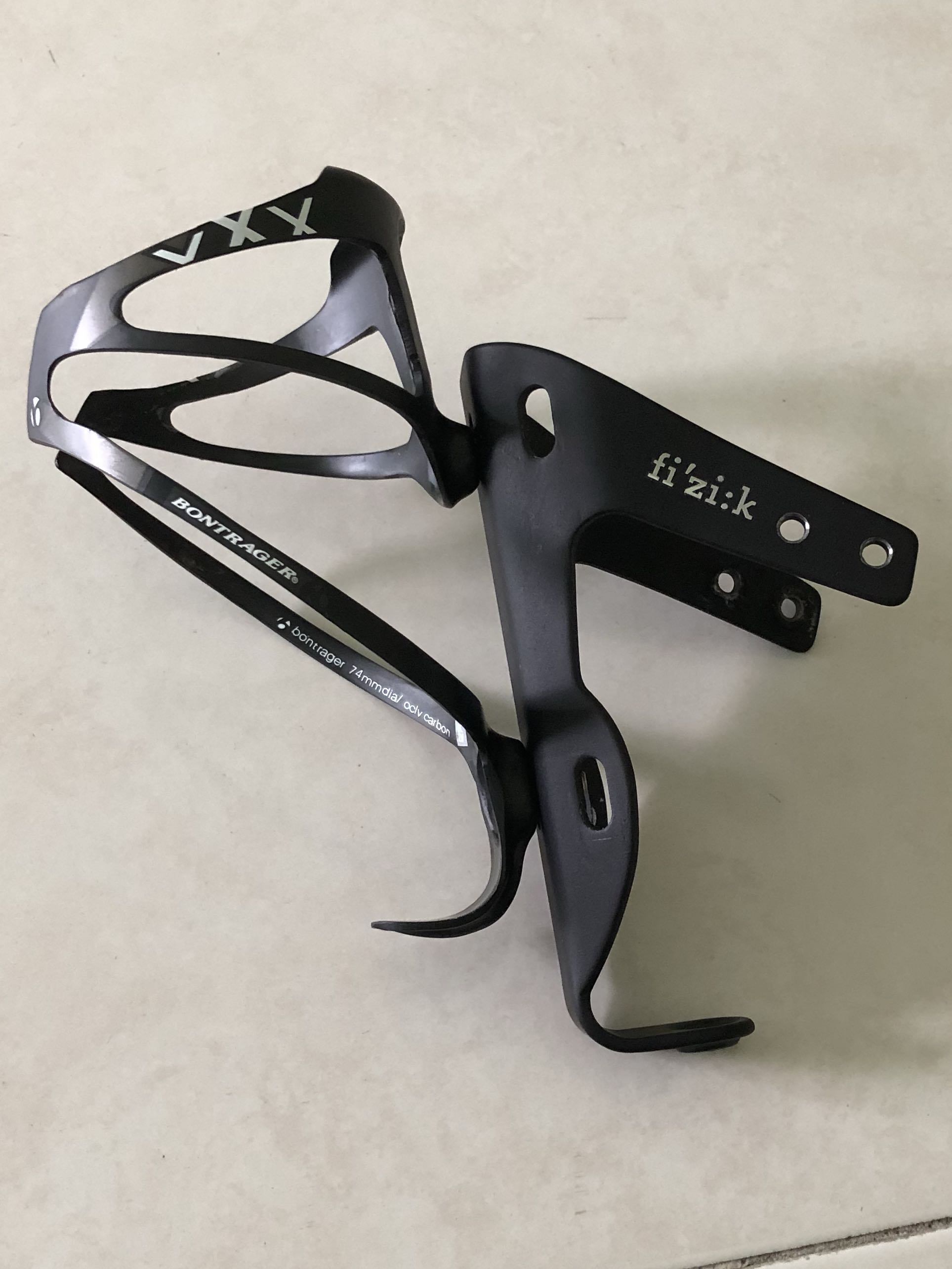 Fizik Bottle Bracket Mistica saddle and Bontrager Bottle Cage