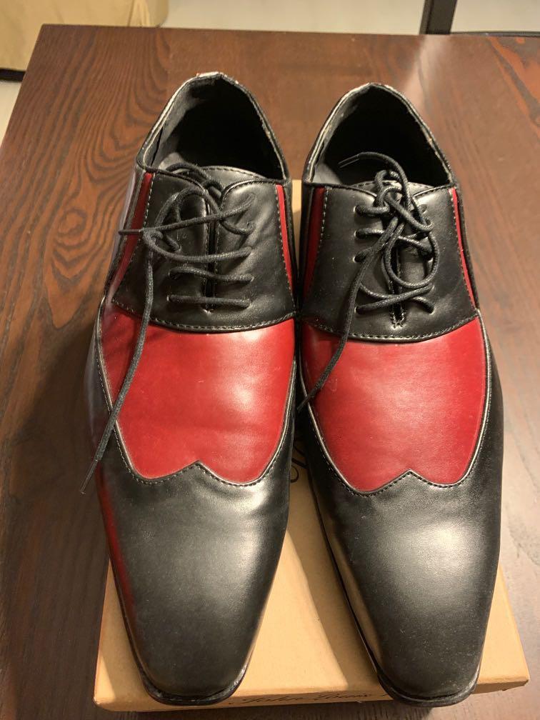 Formal shoes (men) John Louis black - red wine