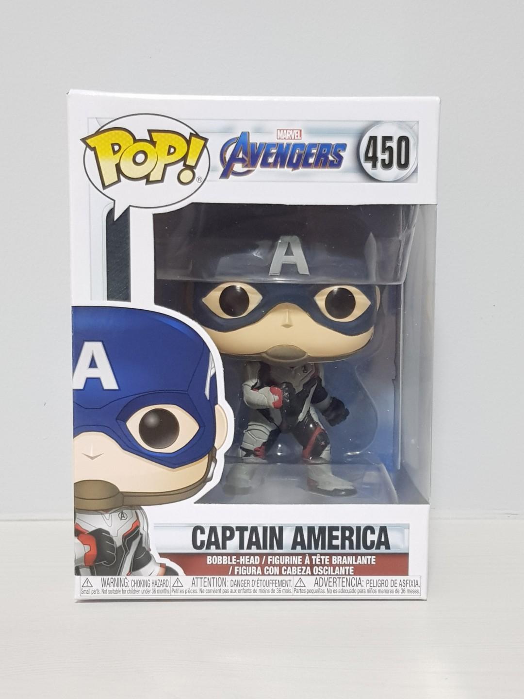 Funko Pop Marvel Avengers Endgame Captain America Quantum Realm Suit 450 Toys Games Bricks Figurines On Carousell