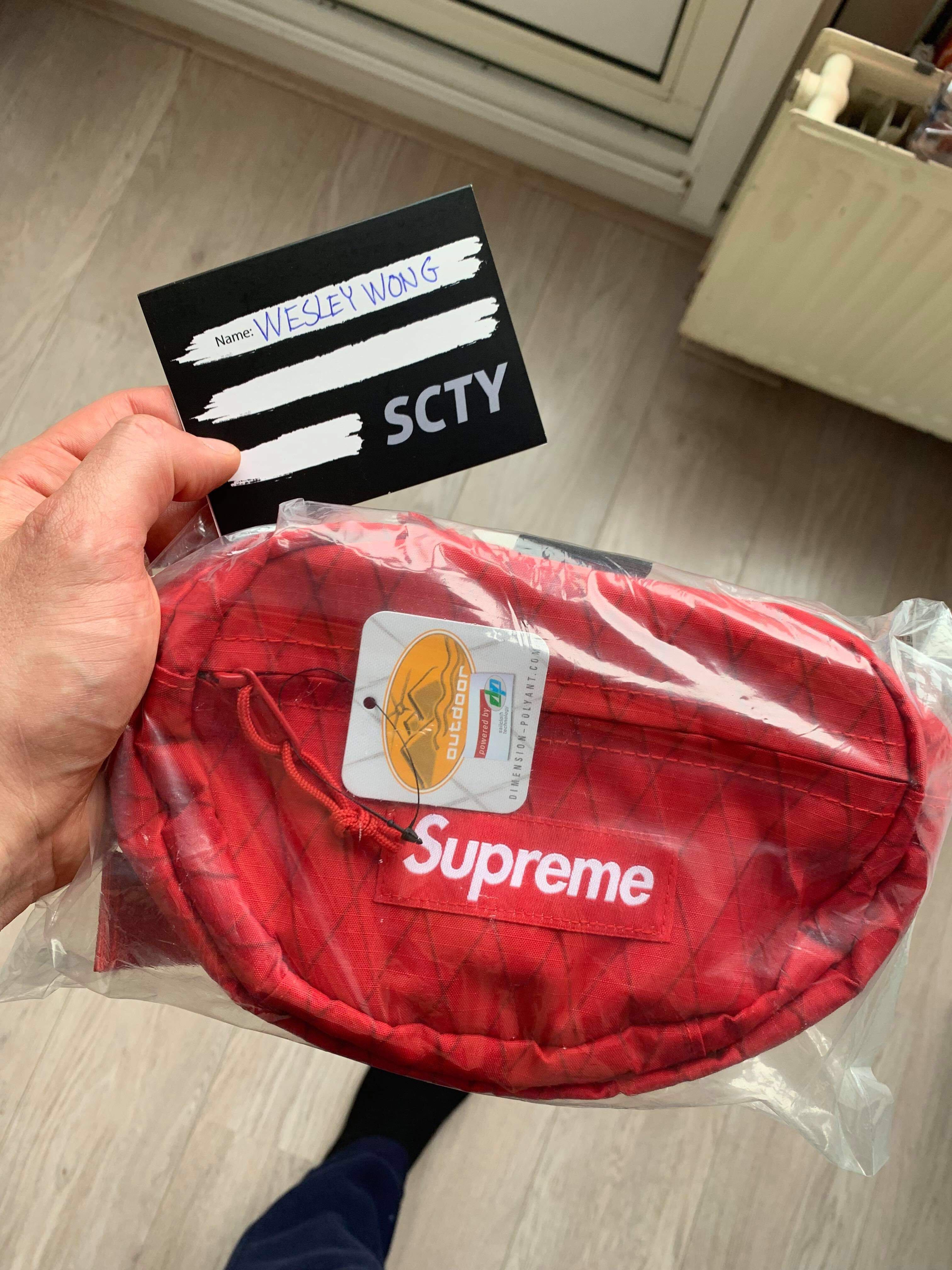 supreme waist bag fw18 red